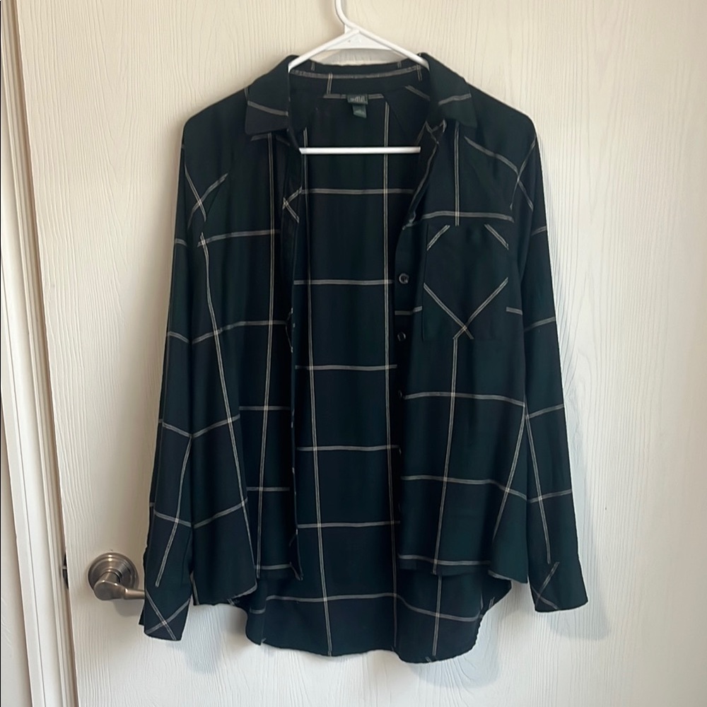Women’s Green Plaid Shirt